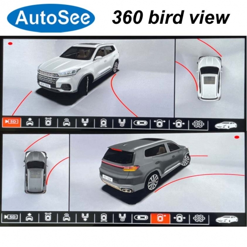 suit original OEM monitor for JAC X8 plus Jiayue X4 X5 X6 X7 car 360° degree camera 3D bird eye Panoramic view Front rear Surround parking reverse